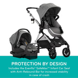 Evenflo Pivot Xpand Modular Travel System with SafeMax Infant Car Seat