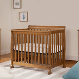 DaVinci Kalani 4-in-1 Convertible Mini Crib in Chestnut, Greenguard Gold Certified