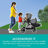 Evenflo Pivot Xpand Modular Travel System with SafeMax Infant Car Seat