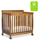 DaVinci Kalani 4-in-1 Convertible Mini Crib in Chestnut, Greenguard Gold Certified